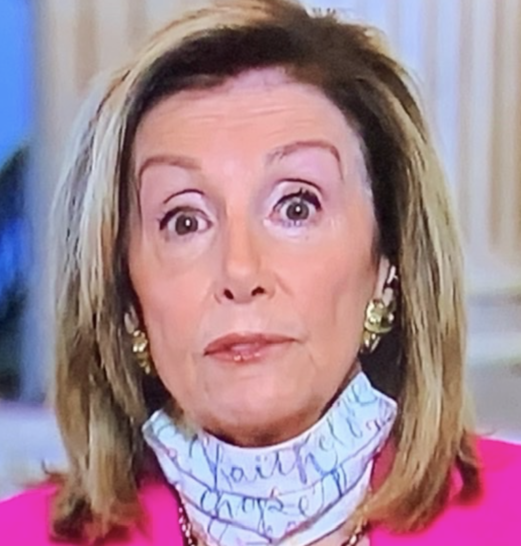 Her constituents may be unsure of whether Pelosi is on the right side of history, but one thing is certain: Her brows are always right … in the angular sense. 